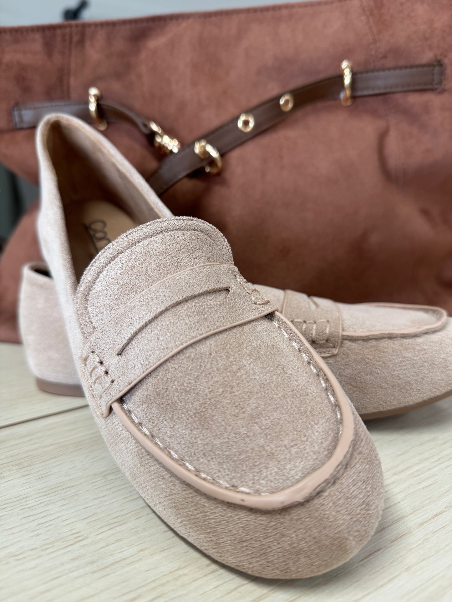 Corkys sand Faux Suede Don’t Tell shoes