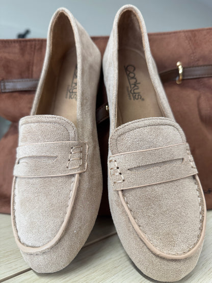 Corkys sand Faux Suede Don’t Tell shoes