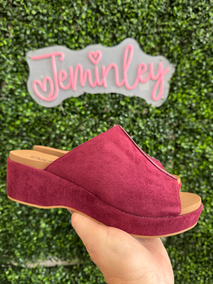 Corkys Take Notes Shoes in Burgundy