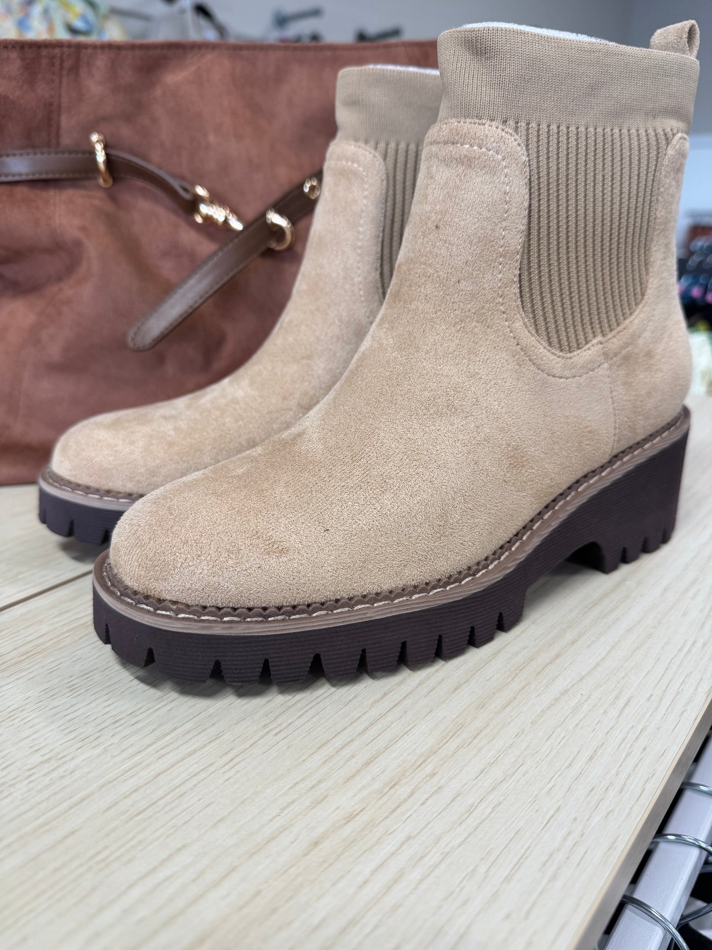 Corkys Trail Mix boot in sand faux suede