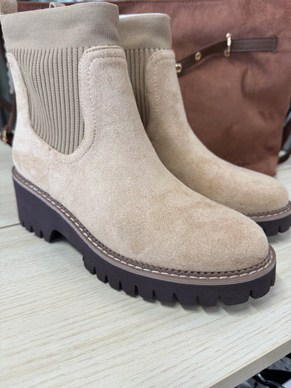 Corkys Trail Mix boot in sand faux suede