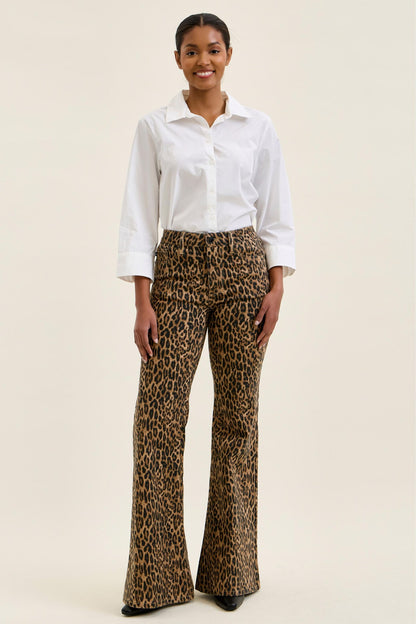 Judy Blue MR Jaqueline Flare in Leopard Luxe Jeans