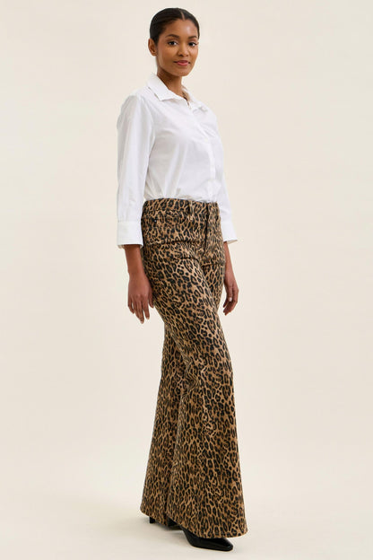 Judy Blue MR Jaqueline Flare in Leopard Luxe Jeans
