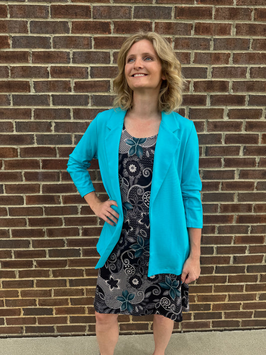 Keren Hart Dress with Teal Flowers
