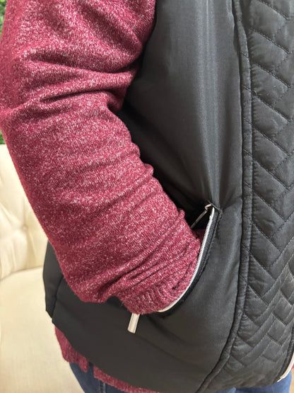 Keren Hart Black Sherpa Lined Vest