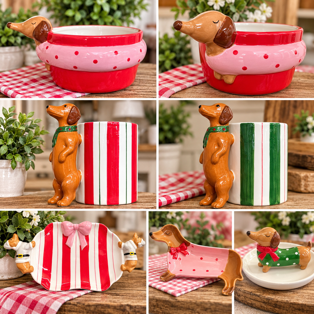 Simply Southern Christmas Ceramic Dog Collection