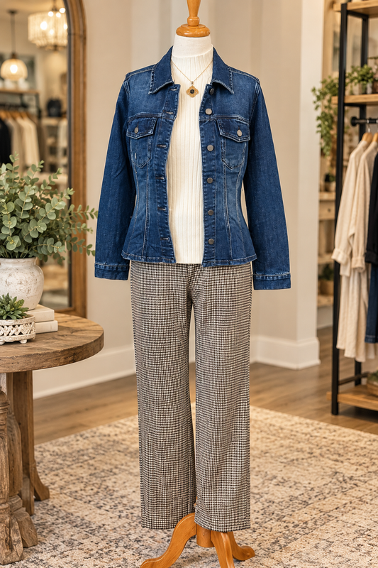Keren Hart Houndstooth Dress Pants