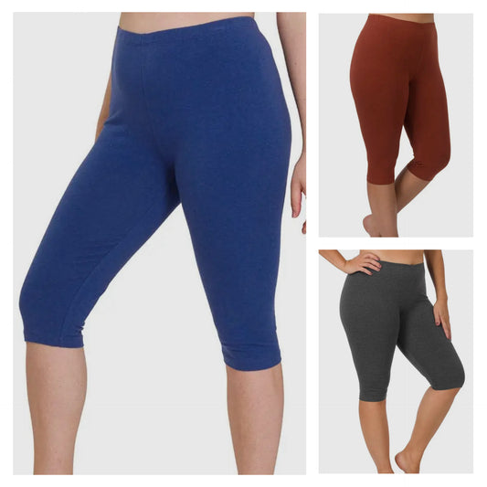 Plus cotton capris - 3 colors