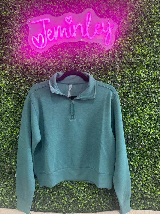 Simply Southern Quarter Zip in Jade