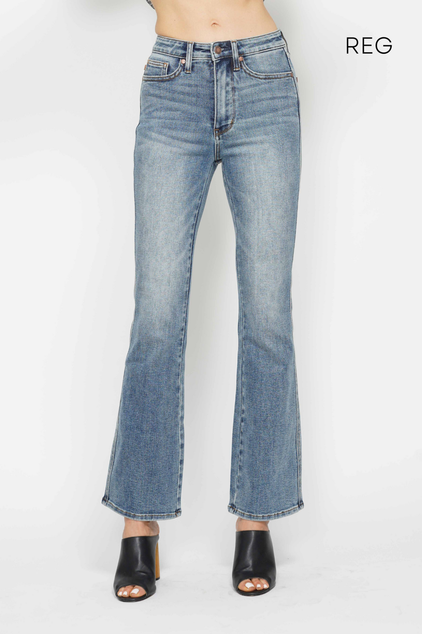 Judy Blue HW Tummy Control Bootcut Jeans - Short, Regular, Long Inseam
