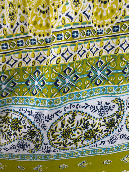 Keren Hart Green Paisley Patterned Top