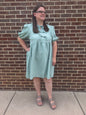 Pixi + Ivy Puff Sleeve Bow Tie Dress