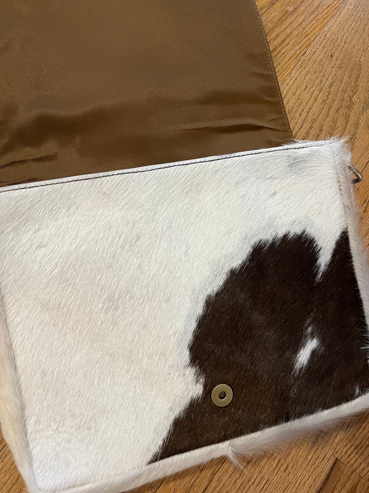 Fur Cow Print Crossbody with Flap