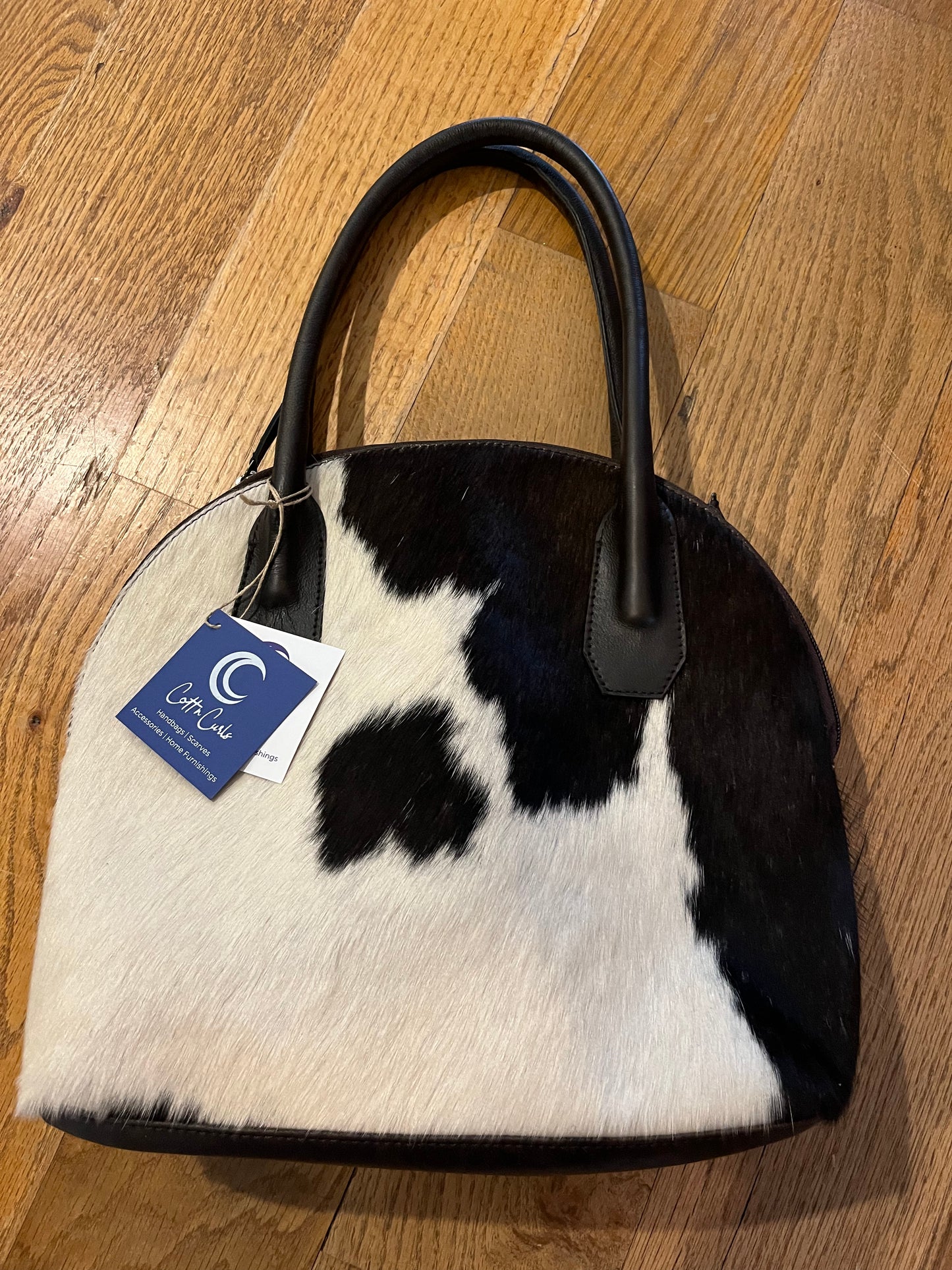 Fur Cow Print Handbag