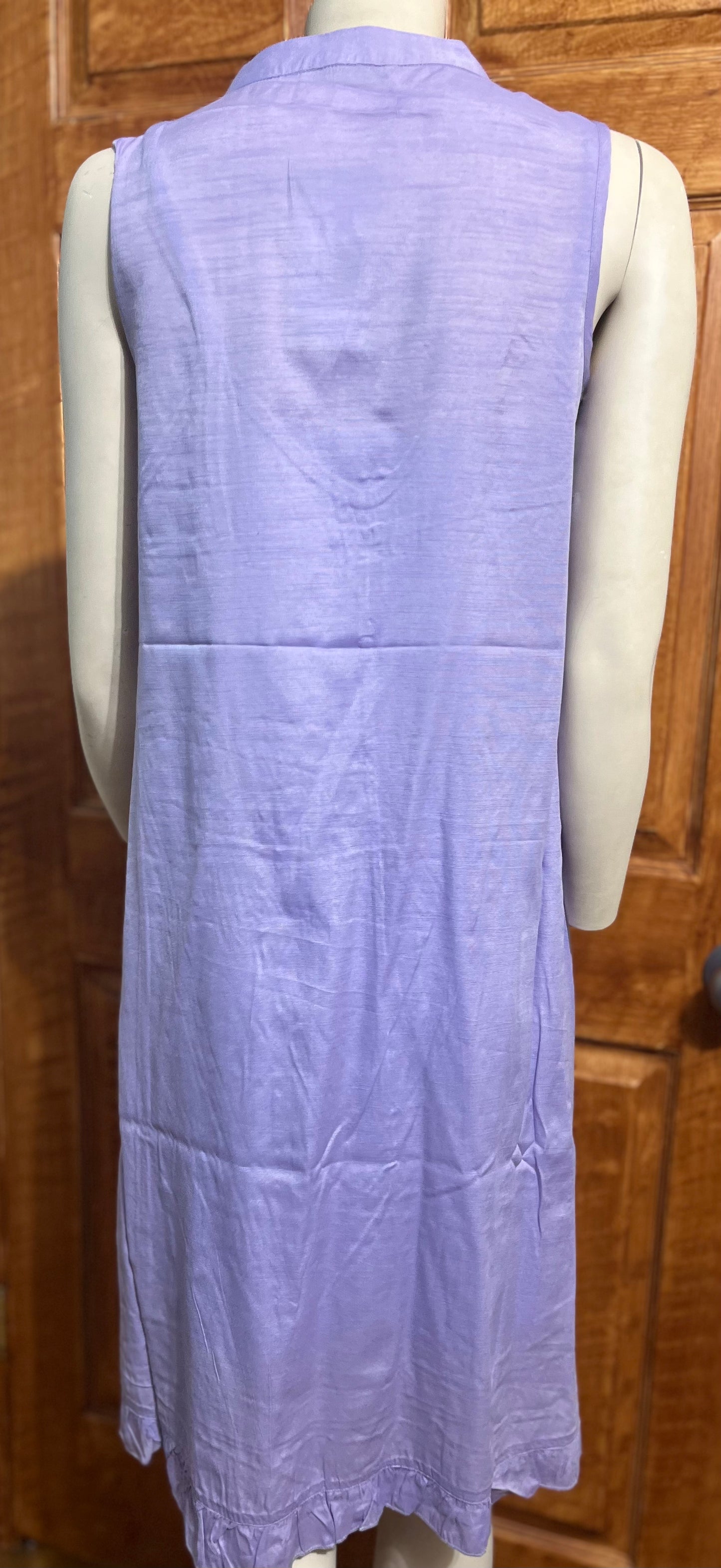 Keren Hart Lavender Lined Dress with Ruffle Hem Detail