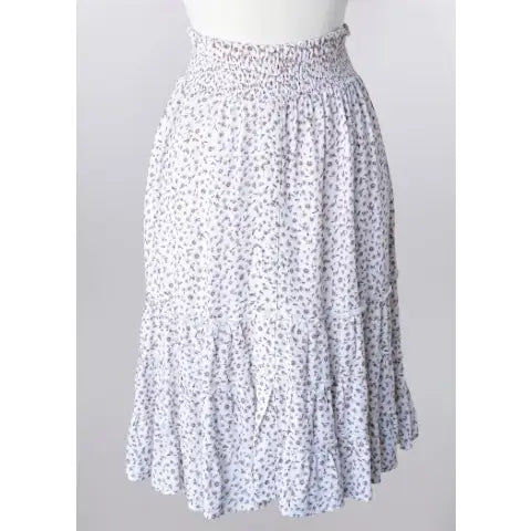 Keren Hart Khaki Floral Midi Skirt