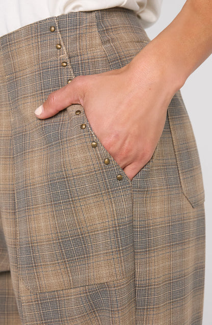Liverpool High Rise Crop Trousers with Drawstring