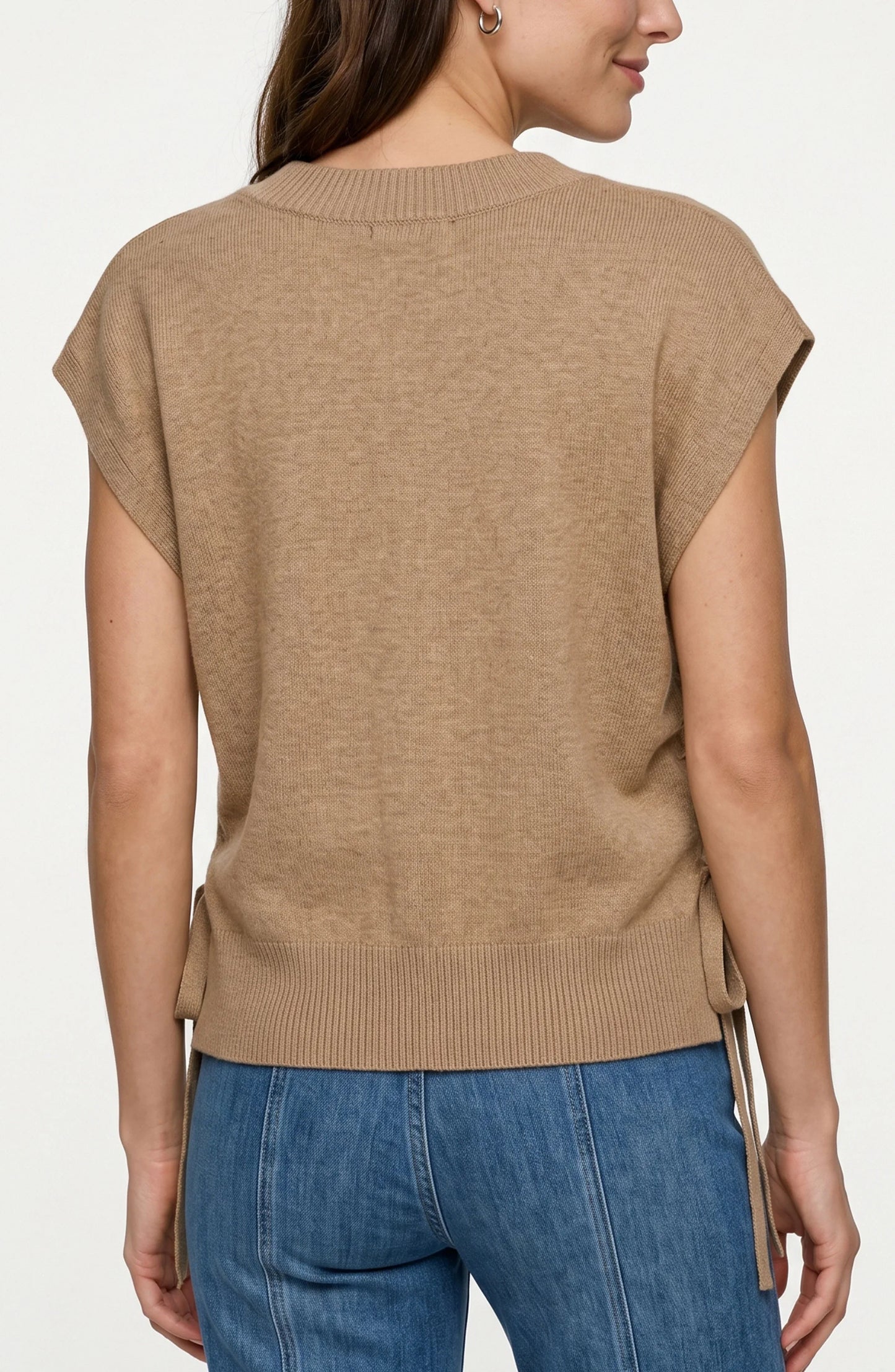 Liverpool V-Neck Dolman Sweater with Ties