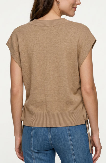 Liverpool V-Neck Dolman Sweater with Ties