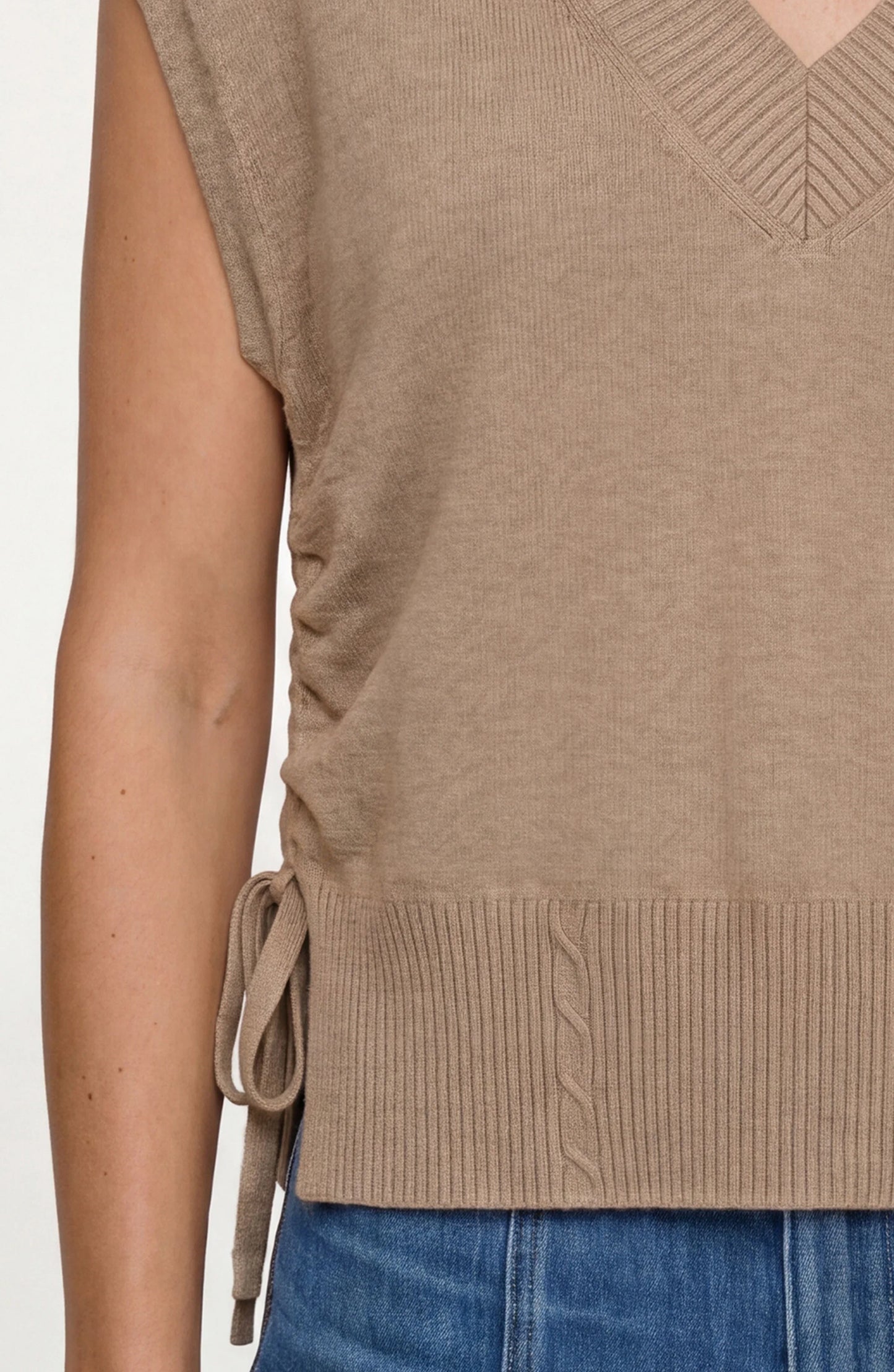 Liverpool V-Neck Dolman Sweater with Ties