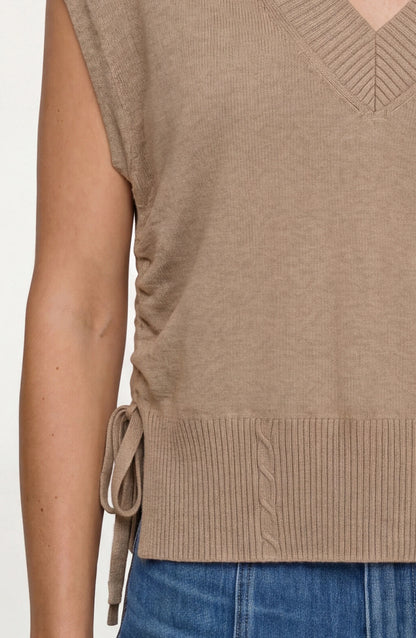 Liverpool V-Neck Dolman Sweater with Ties