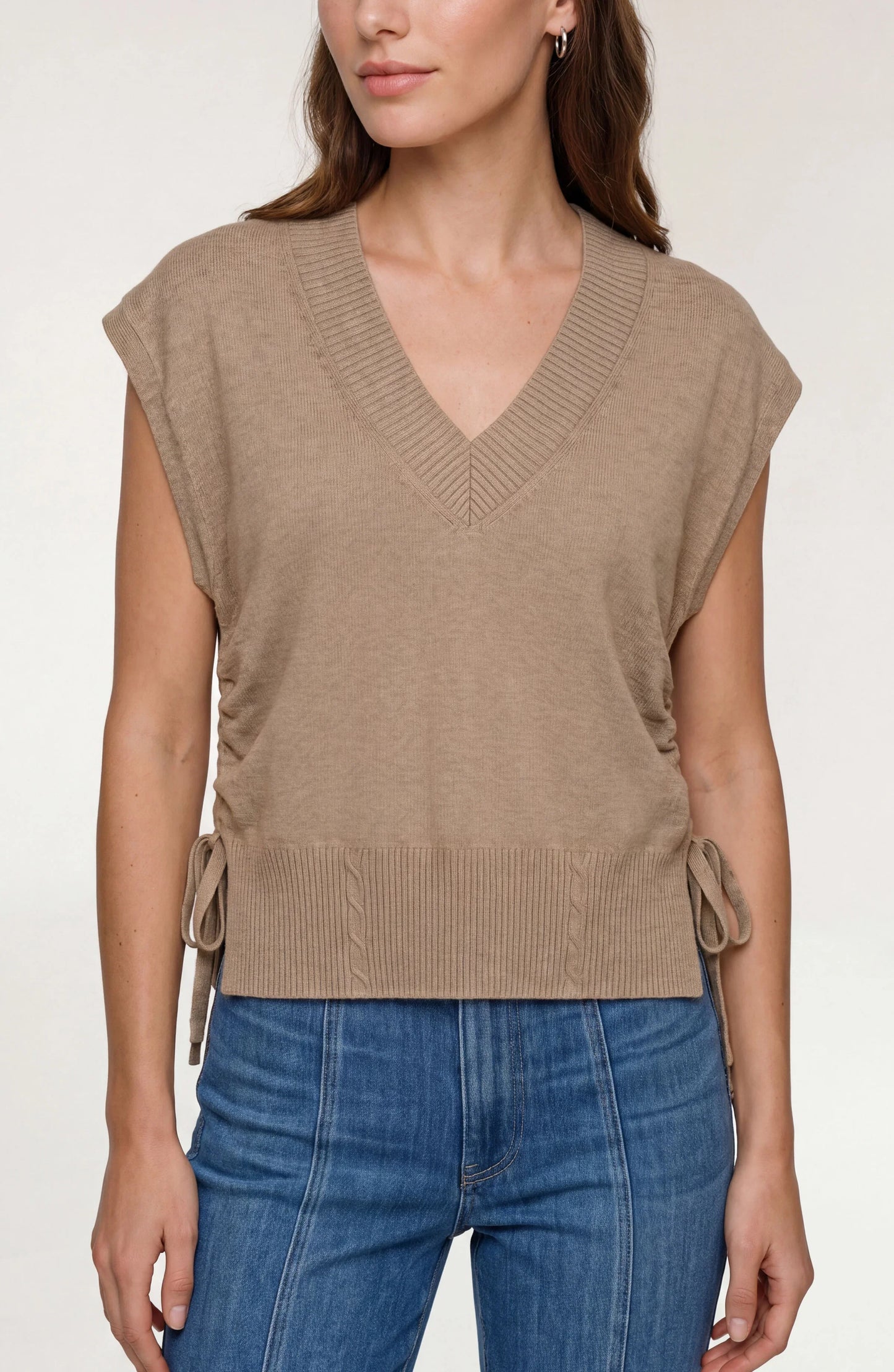 Liverpool V-Neck Dolman Sweater with Ties