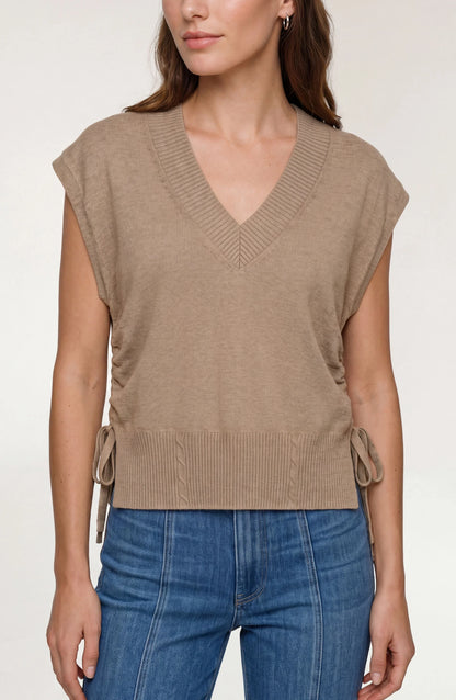 Liverpool V-Neck Dolman Sweater with Ties