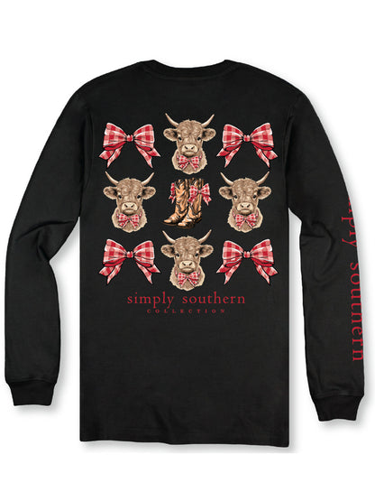 Simply Southern Highland Cow Long Sleeve T-shirt