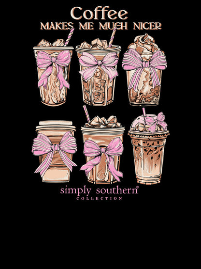 'Coffee Makes Me Nicer' Long Sleeve Tee by Simply Southern