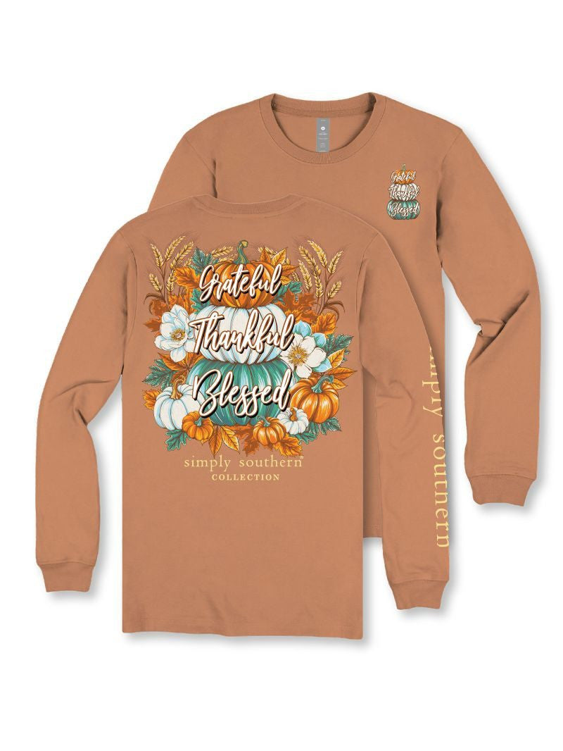 Simply Southern Thankful Pumpkin Long Sleeve T-shirt