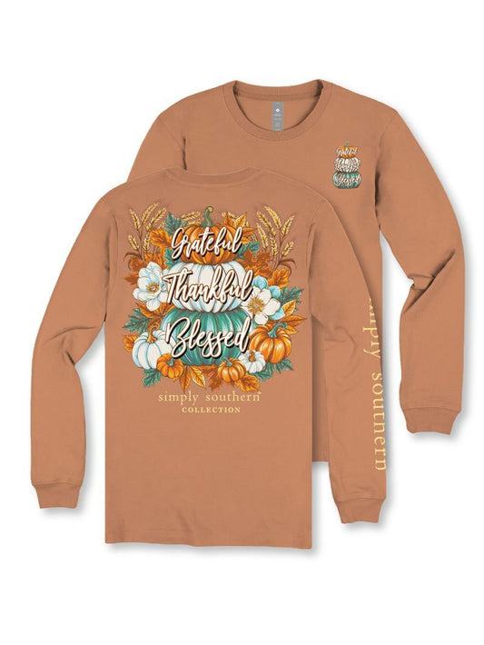 Simply Southern Thankful Pumpkin Long Sleeve T-shirt