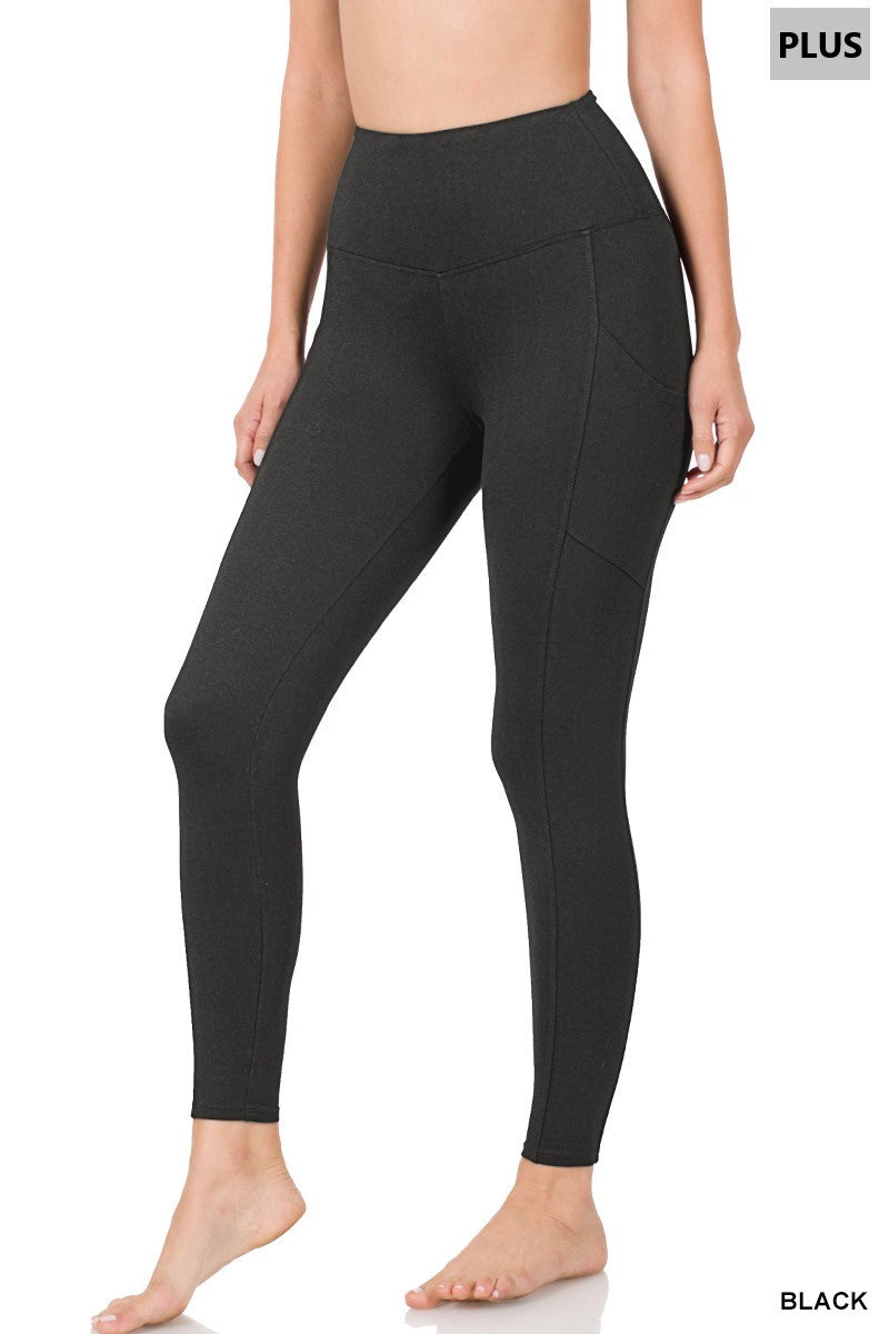 Zenana Plus Size Leggings with Pockets - 3 Colors