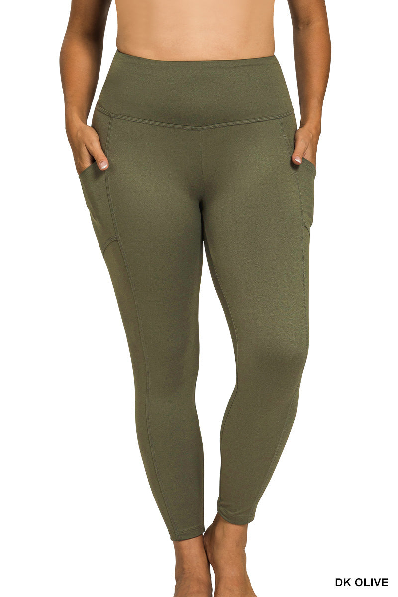 Zenana Plus Size Leggings with Pockets - 3 Colors