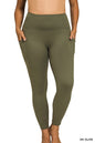 Zenana Plus Size Leggings with Pockets - 3 Colors