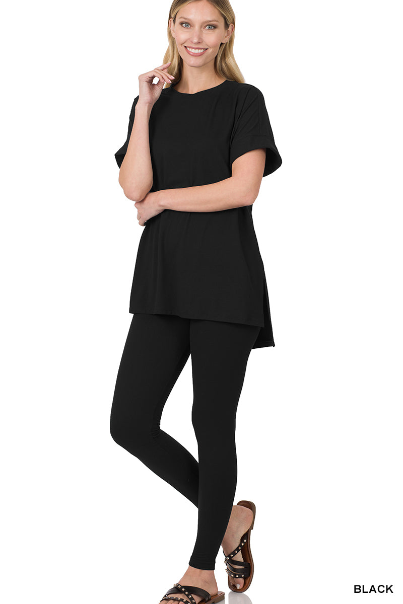Zenana Microfiber Loungewear Set 3 Colors - S-3X