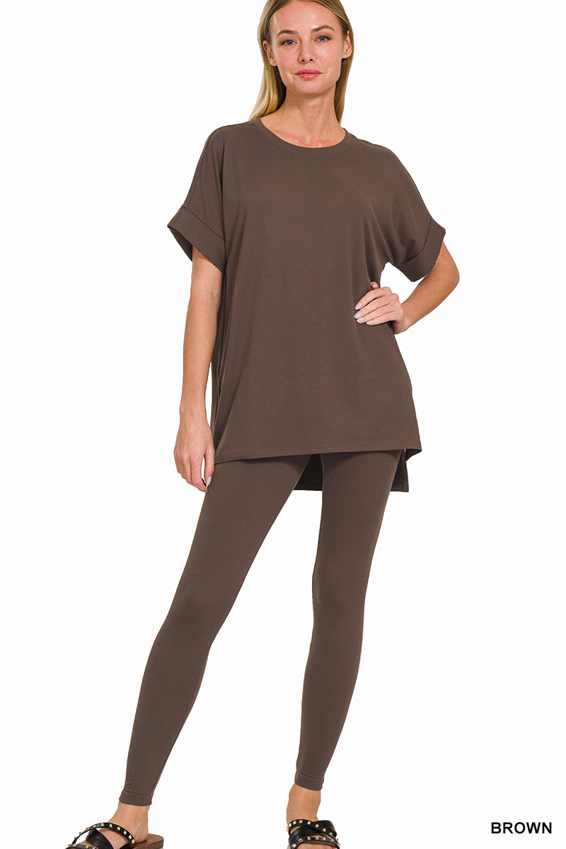 Zenana Microfiber Loungewear Set 3 Colors - S-3X