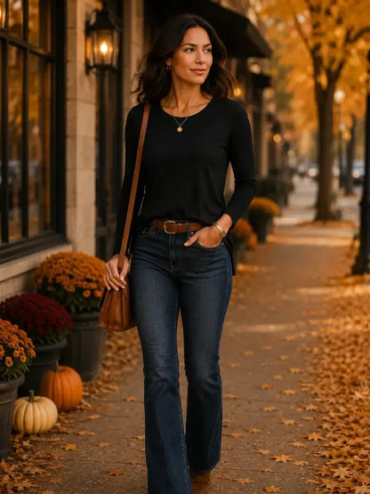 Liverpool Scoop Neck Modal Top - Snow or Black