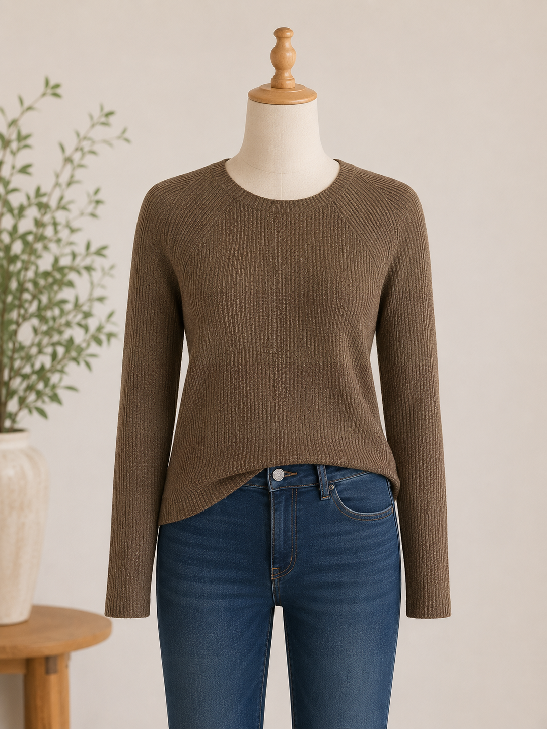 Liverpool Textured Top - Earth Brown