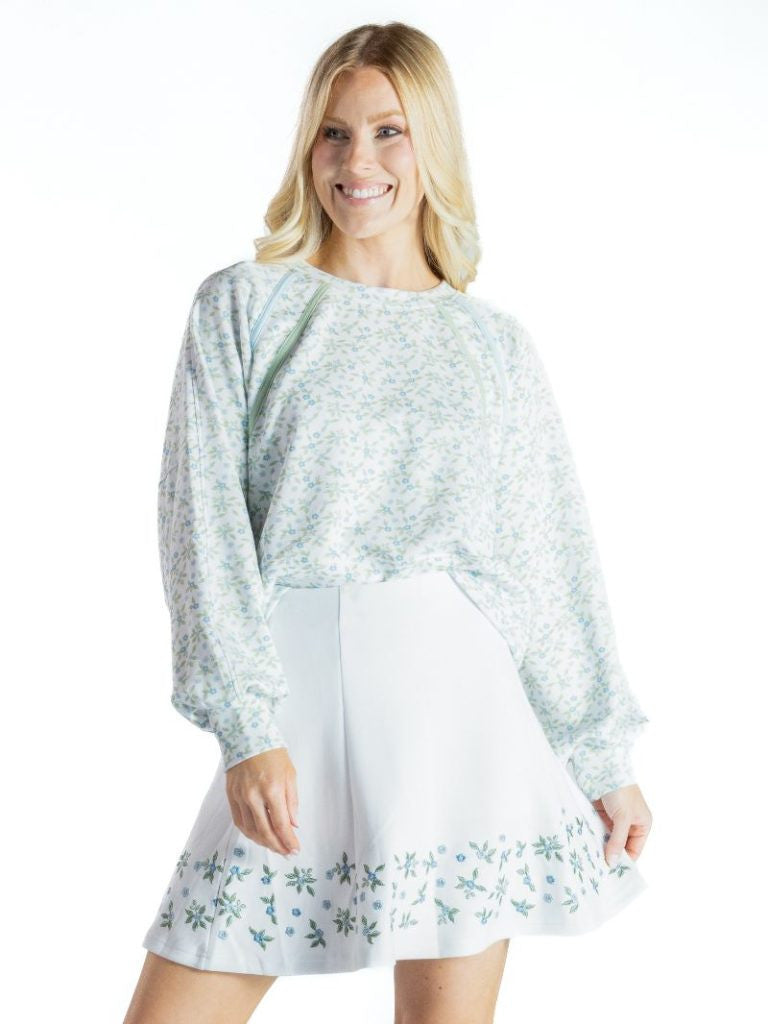 Simply Southern Seamed Floral Hem Lounge Skort