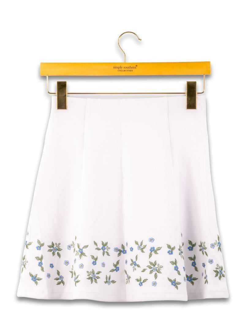 Simply Southern Seamed Floral Hem Lounge Skort
