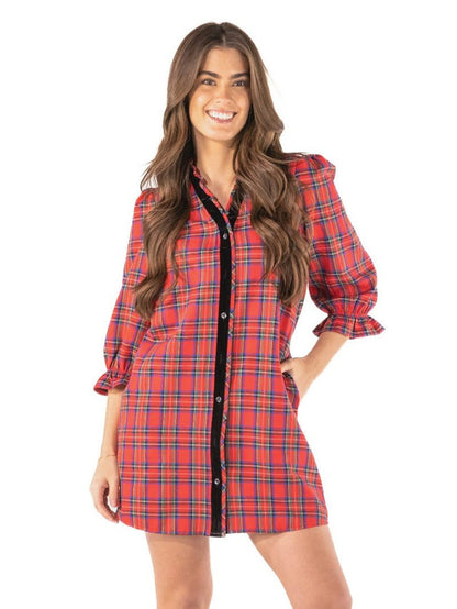 Simply Southern Holiday Button Down Dress