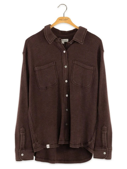Simply Southern Waffle Button-up Shirt