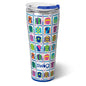 32oz insulated Swig Jockey Club tumbler with slim profile, cup holder-friendly, keeps drinks hot or cold, Perfect Tumbler for Derby Day!