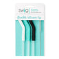 Set of reusable straws for SWIG Mega Mugs with colorful silicone flexi-tips, eco-friendly and spill-resistant, compatible with Swig tumblers