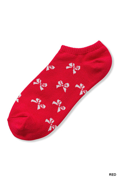 Red Comfortable low-cut cotton blend socks with breathable stretchy fabric