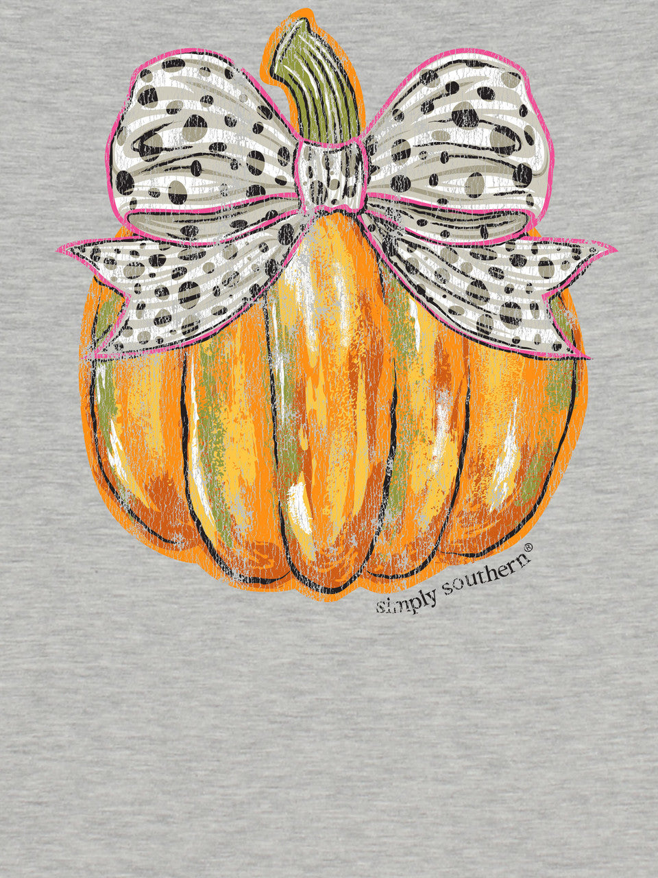 'Pumpkin Bow' Short Sleeve Tee by Simply Southern