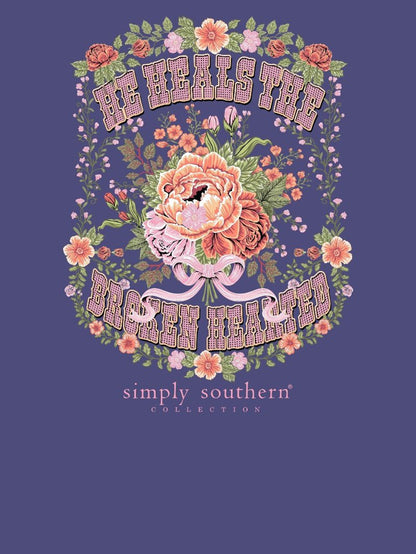 'He Heals the Broken Hearted' Short Sleeve Tee by Simply Southern