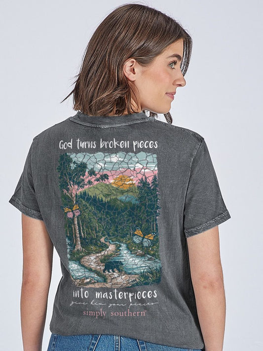 'He Heals the Broken Hearted' Short Sleeve Tee by Simply Southern