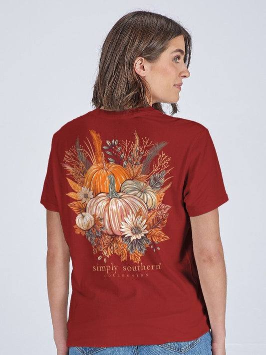 'Harvest Pumpkin' Short Sleeve Tee by Simply Southern