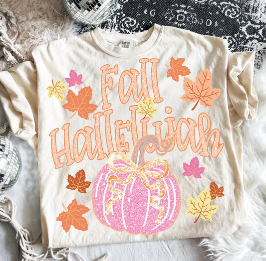 Fall Hallelujah Short Sleeve Comfort Colors Tee